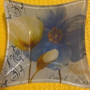 Prima Design Prima Design | Dining | Prima Desingn Square 5 Bowls Art Glass Blue ...
